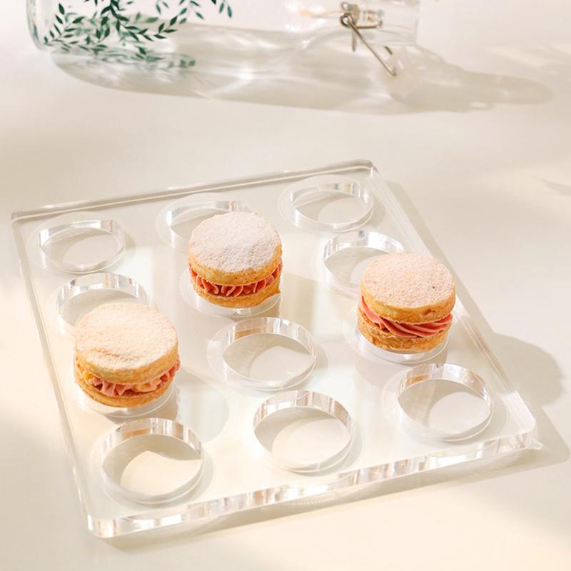 1Pcs Clear Polycarbonate Dacquoise Cake Mold Oval Round Shaped Dakovaz Macaron Mould Cake Decorating Tool Bakeware