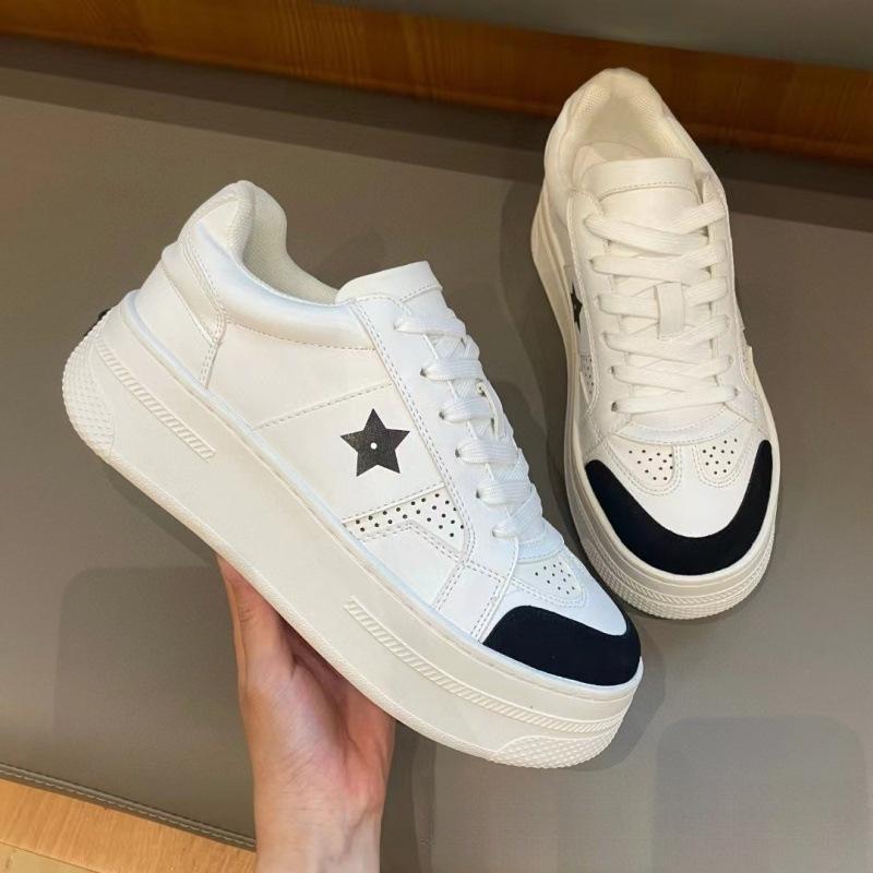 

Platform shoes women s little white shoes 20 new star shoes dad shoes genuine leather casual shoes 35 чёрный