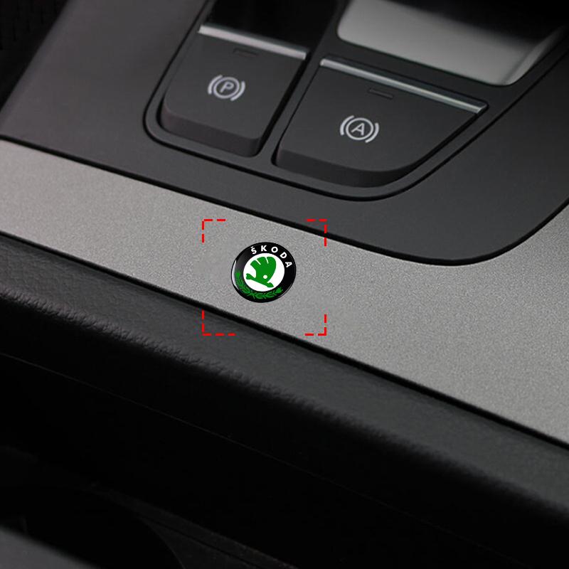 2/5/10Pcs 14MM Remote Car Key Stickers Emblem Accessories for Skoda S Skoda Kodiaq Fabia Kamiq Karoq Octavia 3 A5 A7 Scala R Accessories