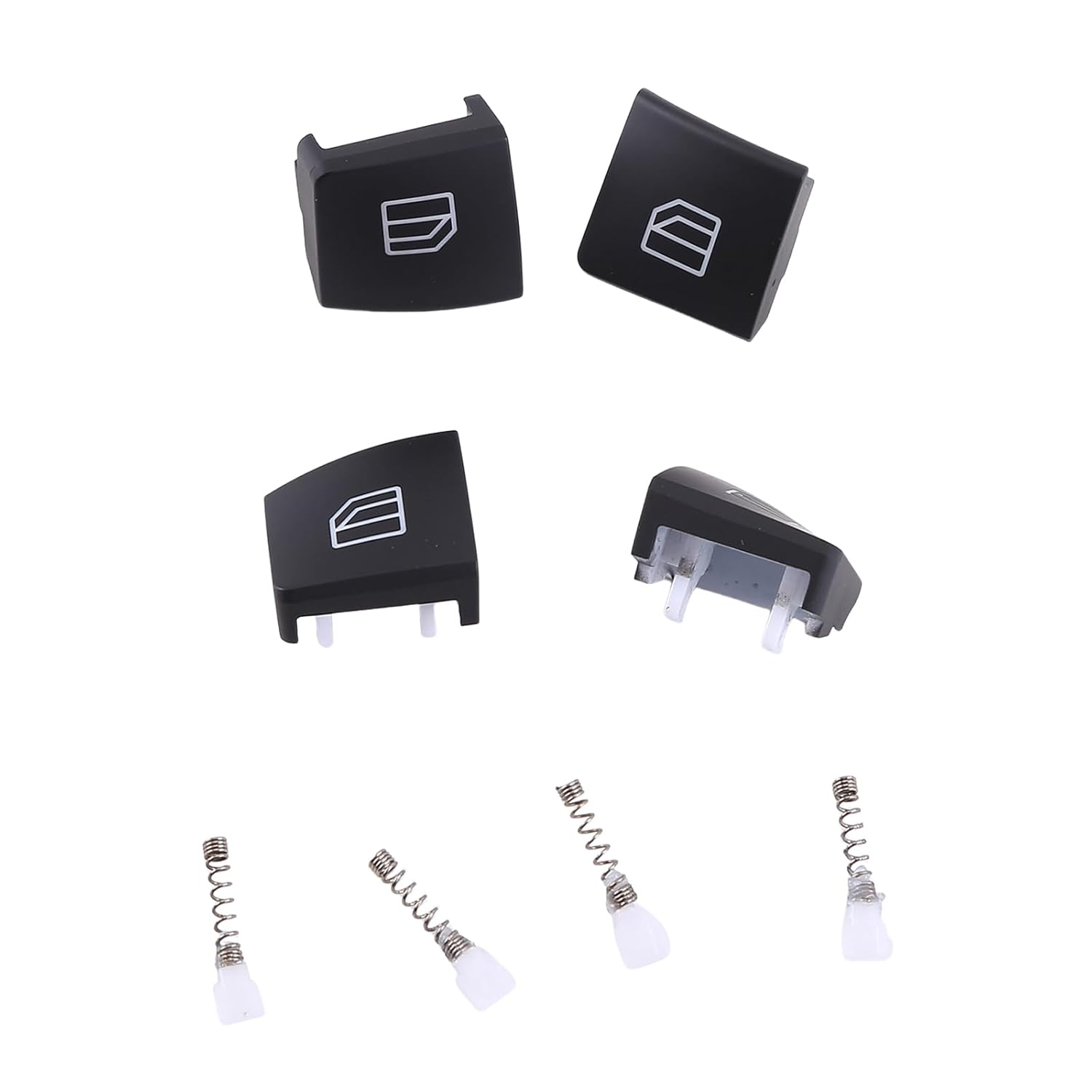 

4pcs Window Switch Button Cap Set Compatible for Mercedes-Benz EClass W204 W166 X156 W156 2001-2014 Replacement A2049055402 ABS Power Window Control