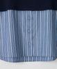 Salon De Yon Striped Shirt Detail Jersey Dress_ Navy
