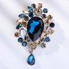 Elegant Retro Baroque Crystal Brooch for Women – Exaggerated Statement Accessory