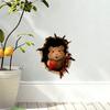 3D Mouse Hole Wall Decals Peel And Stick Decorative Wall Stickers Mouse Hole In The Wall Sticker with 3D Effect for Living Room Bedroom Wall Decor