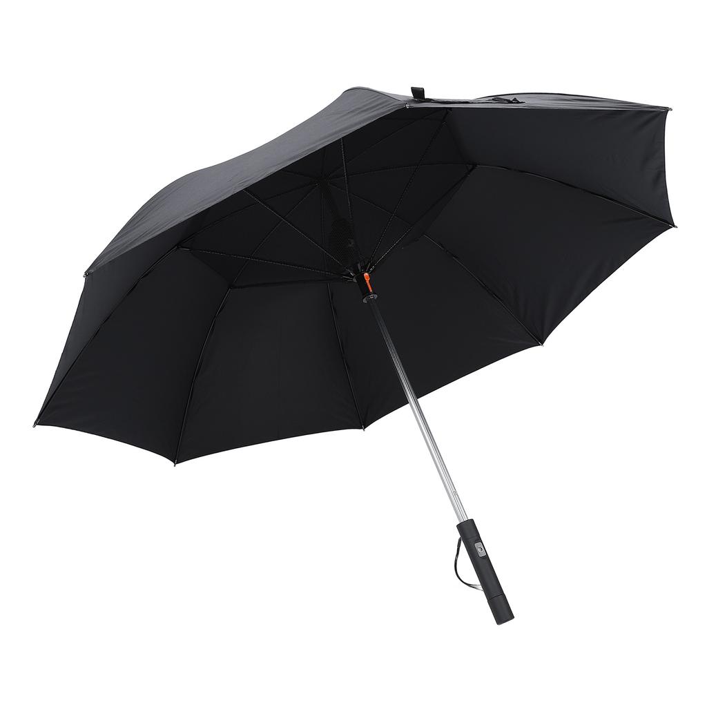 Cooling Fan Umbrella UV Guard Sun Blocking 2600mAh USB Rechargeable Sun Rain Umbrella for Outdoor