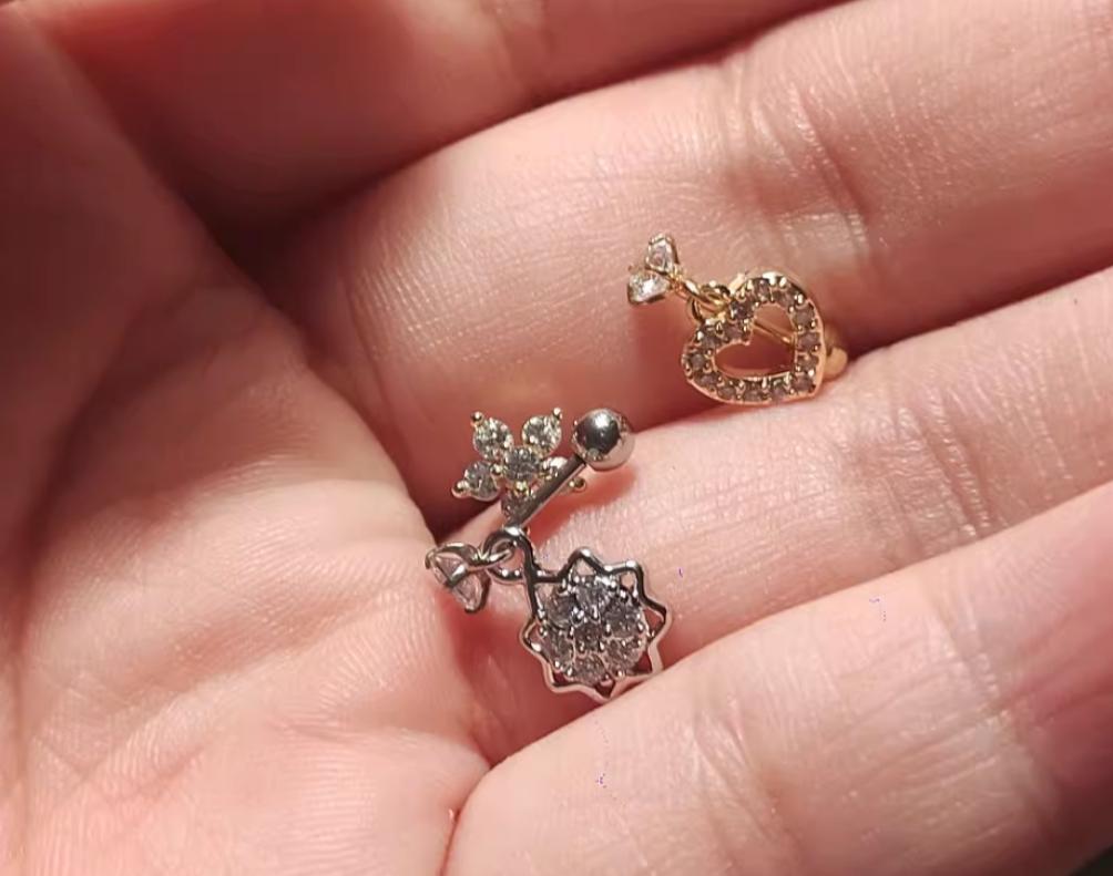 Fashion Ear Bone Nail 1Pc Stainless Steel Five Pointed Star Heart Screw Twist Ball Ear Nail Classic Puncture Earring