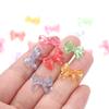 30Pcs/Lot 14x18mm Bowknot Transparent Bow Spacer Beads Earrings Making Charm Pendants for Necklace Jewelry Making Accessories
