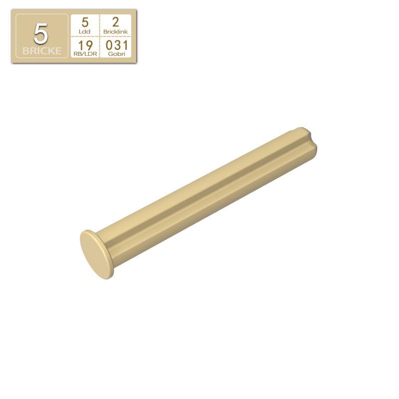 

BrickKE 1x4 Single-Sided Stop Cross Axle 31.5 - Compatible with LEGO 87083 Small Particle DIY Blocks жовтий/абрикосовий