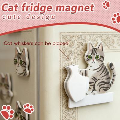 1/2/3ks Držák na kočičí vousy Magnet na ledničku Sbírejte kočičí chloupky Miniaturní váza Nádoba Památka na mazlíčka Dekorace Dárek pro milovníky zvířat