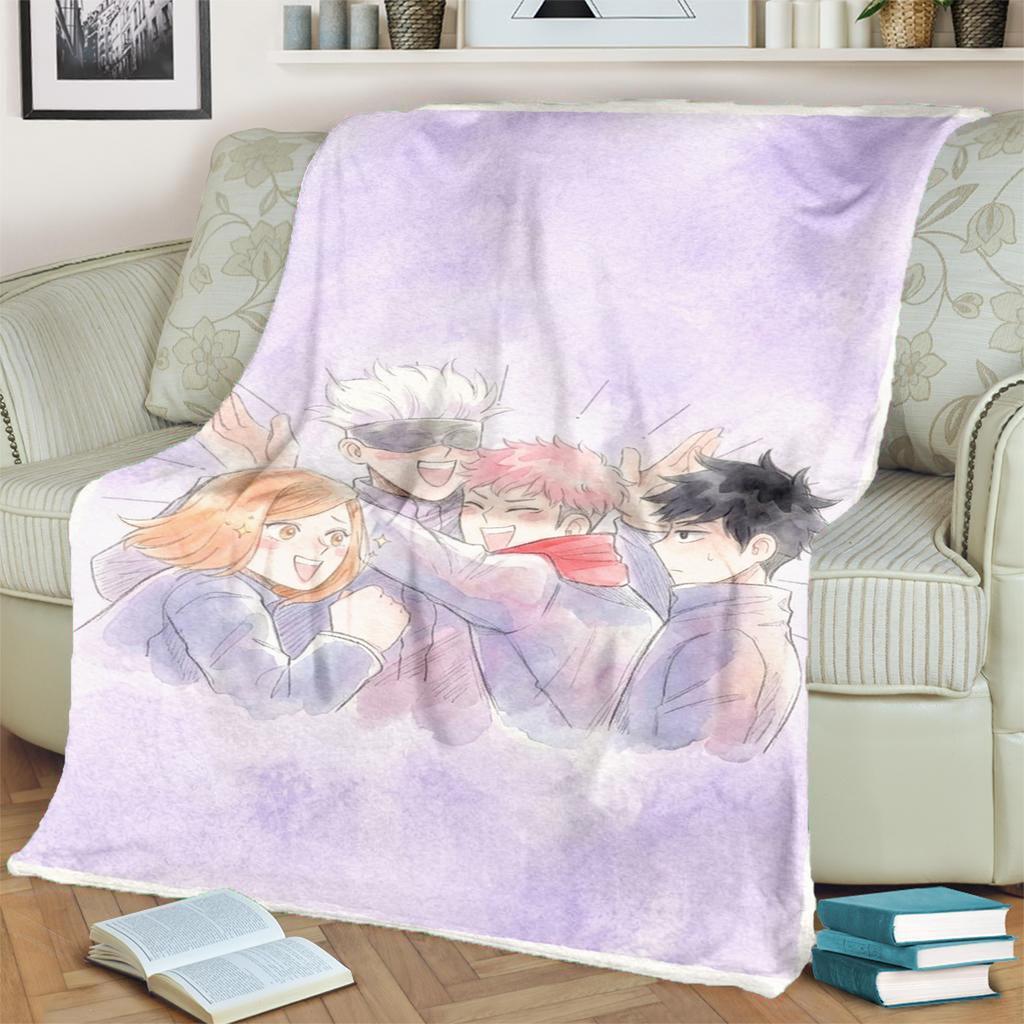 Jujutsu Kaisen Comfortable Blanket Warm Flannel for Bedrooms, Sofas, Beds, Chairs, Picnics, Travel