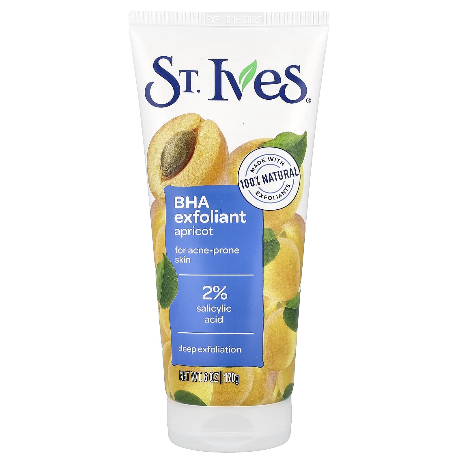 

St. Ives, Bha Exfoliant, Acne-Prone Skin, Apricot, 170G(6Oz)