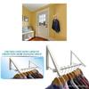Wall Mounted Foldable Clothes Rack With Abs Construction For Home And Apartment Storage