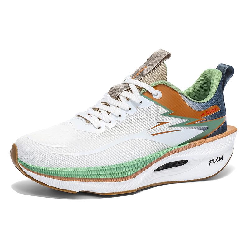 New flying fire. Ultra-light casual shock-absorbing carbon board running shoes men's and women's breathable soft-soled rebound sports shoes