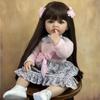Adorable Realistic Silicone Baby Doll - 55cm Reborn Girl Toy with Russian Dialogue, Perfect Birthday Gift