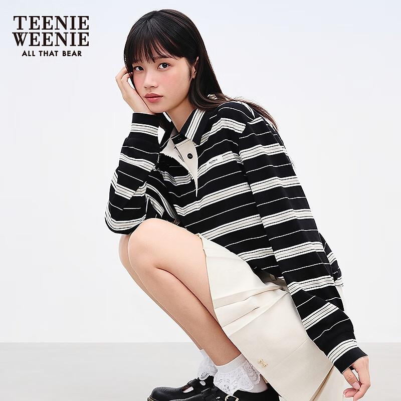 Teenie Weenie Bearnova Women's Striped Polo T-Shirt