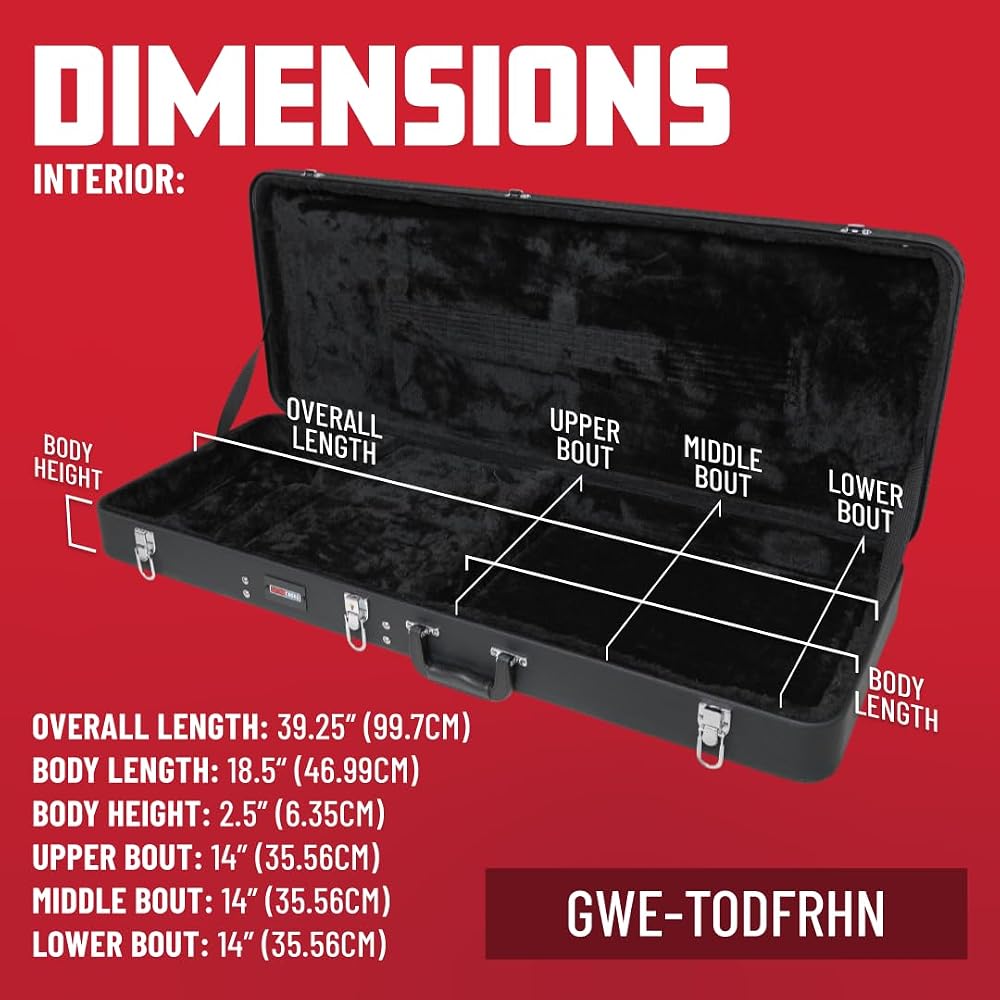 Gator Cases Gator Hard Case for Elegant Ibanez Tim Henson Signature Model TOD10N/FRH10N Compatibl...