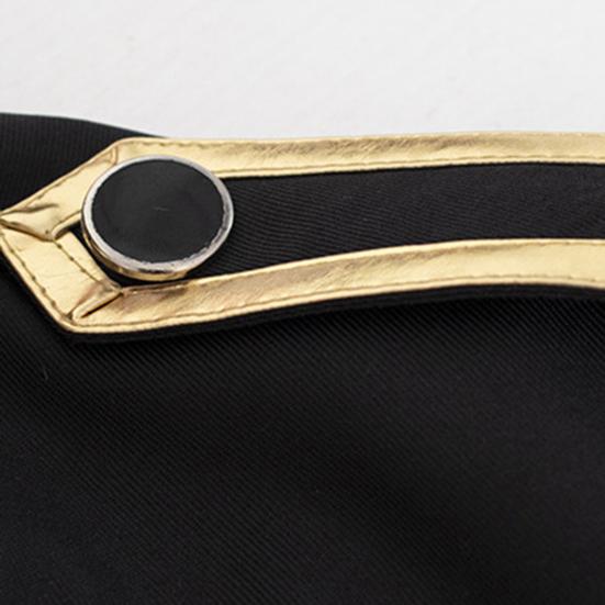 Halloweenský mužský kabát s elegantními výšivkami a tenkým nepravidelným spodkem vintage bunda pro výkon