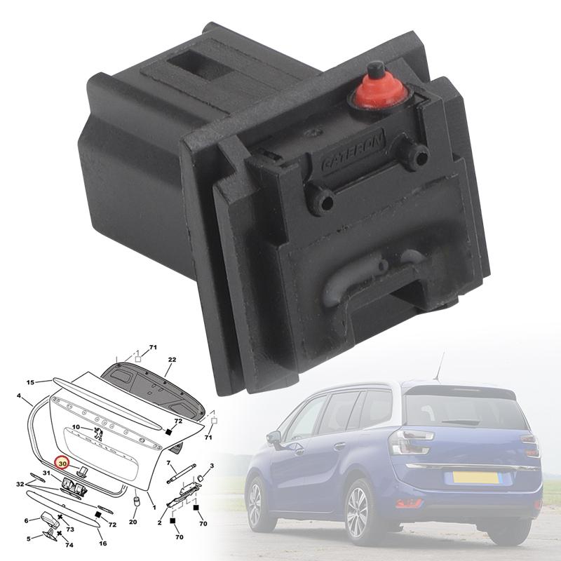 6554V5 Rear Tailgate Boot Micro Switch Door Handle For Citroen Xsara Picaso C3 C4 C4 Picasso For Peugeot 206 307 308 407SW