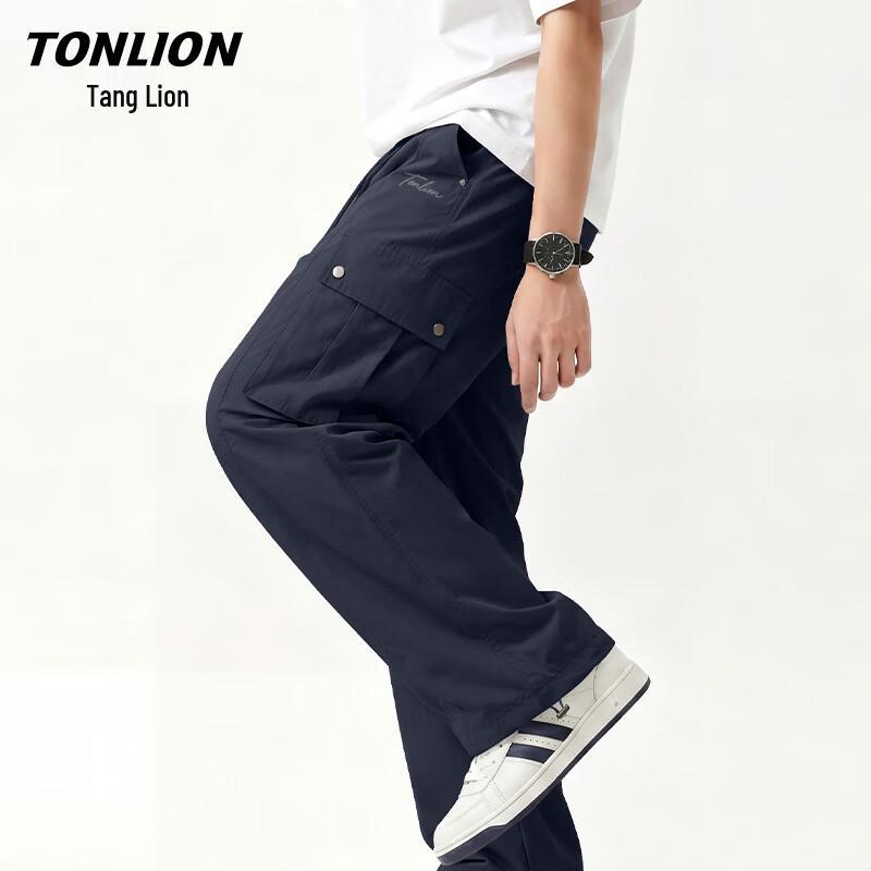 TonLion Men s Summer Casual Loose Straight-Leg Cargo Pants 2XL