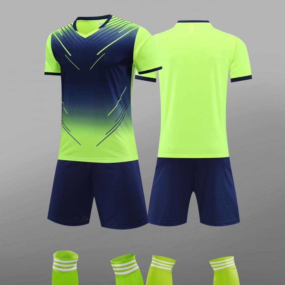 Fußball-Trikotset, Trainingsanzüge für Herren und Damen, Kurzarm, Schnelltrocknend, Für Schüler, Kinder-Fußballuniformen, Sport Grundschule S