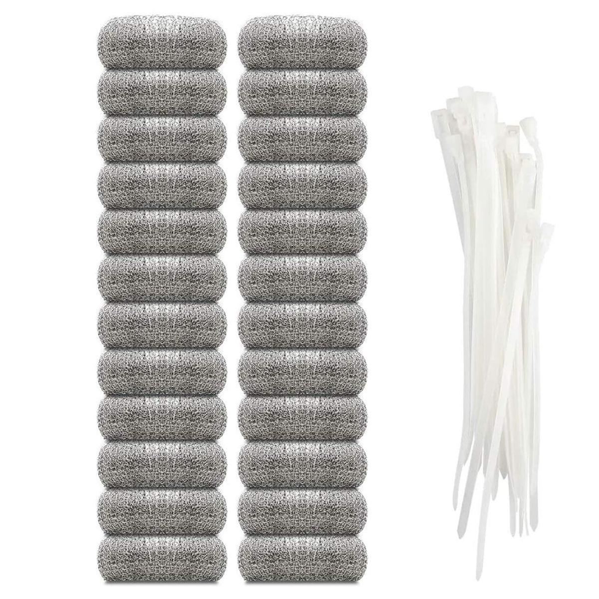 

24Pieces Lint Traps Washing Machine Lint Trap Snare Laundry Mesh Washer Hose Filter with 24 Pieces Cable Ties