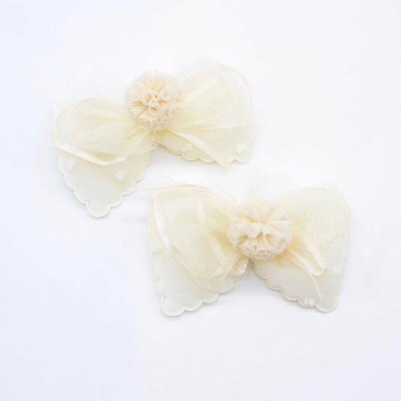 4 шт. 90*60 мм шифоновые шариковые нашивки с бантом, галстук, скрапбукинг, орнамент, нашивки, принадлежности для рукоделия бежевый