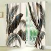 Vintage Palm Leaf Print Curtains Polyester Fabric Suitable Bedroom Living Room Decoration Curtain Machine Washable Perfect For