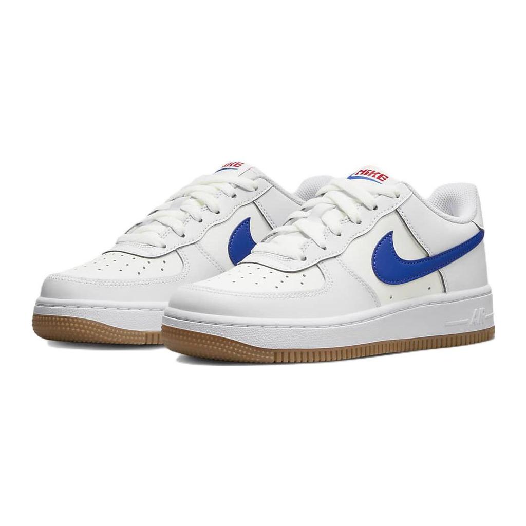 Nike Air Force 1 GS White Game Royal Gum Kids Sneakers Summit-White University-Red DX5805-179