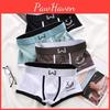 Boxer Underwear Midrise Elastic Men Wide Waistband Shorts Briefs Cartoon Print Slim Fit Sleeping Underwear