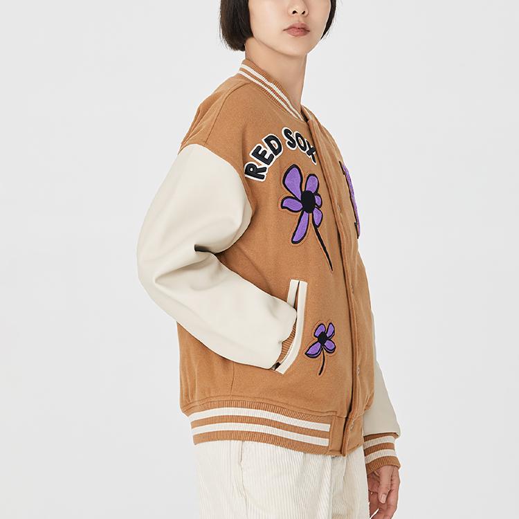 New MLB FW22 Baseball Jacket Unisex Khaki 3AJPF0124-43BGD