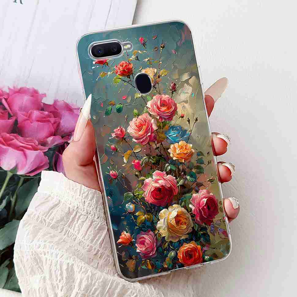 For Oppo F9 CPH1823 6.3" Case Soft Silicone TPU Back Cover For Oppo f9 OPPO F9 Pro Fashion Flower Painting Protective Cases