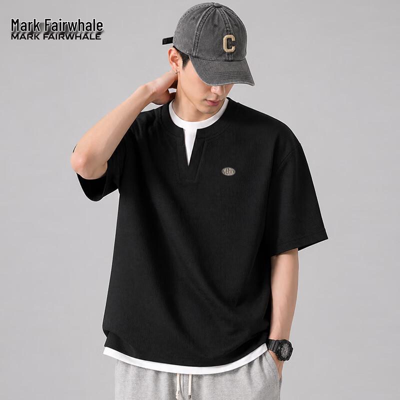 

Mark Fairwhale Men s Waffle V-Neck T-Shirt L
