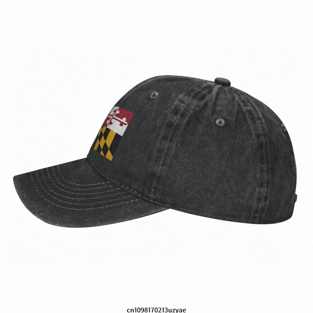 Flag Of Maryland Fashion Unisex Cotton Baseball Cap Classic Adult Adjustable Denim Hat