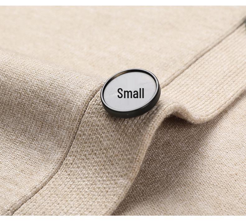 Męski kardigan dzianinowy w stylu koreańskim, dopasowany, z głębokim dekoltem w serek - Sweter modny na wiosnę/jesień