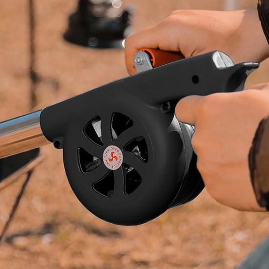 Camping Hand Blower Portable BBQ Fan for Outdoor Barbecue Strong Airflow Hand