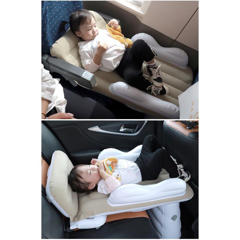 Aufblasbares Bett fürs Auto, Reisebett fürs Flugzeug, tragbares aufblasbares Bett für Hochgeschwindigkeitszüge, Beflockte Matratze aus PVC