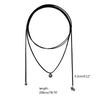 Korean Style Rope Neck Chain Necklace For Women Charm Metal Round Bead Pendant Collar Chain Choker Fashion Party Jewelry