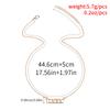 Jewelry Alloy Diamond Letter E Necklace Ladies Gold Plated Clavicle Chain Jewelry
