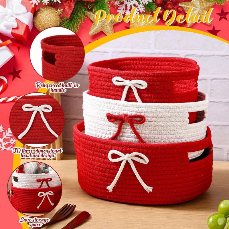 Modern Minimalist Storage Basket With Cotton Rope Handles For Home Organization And Gift Use