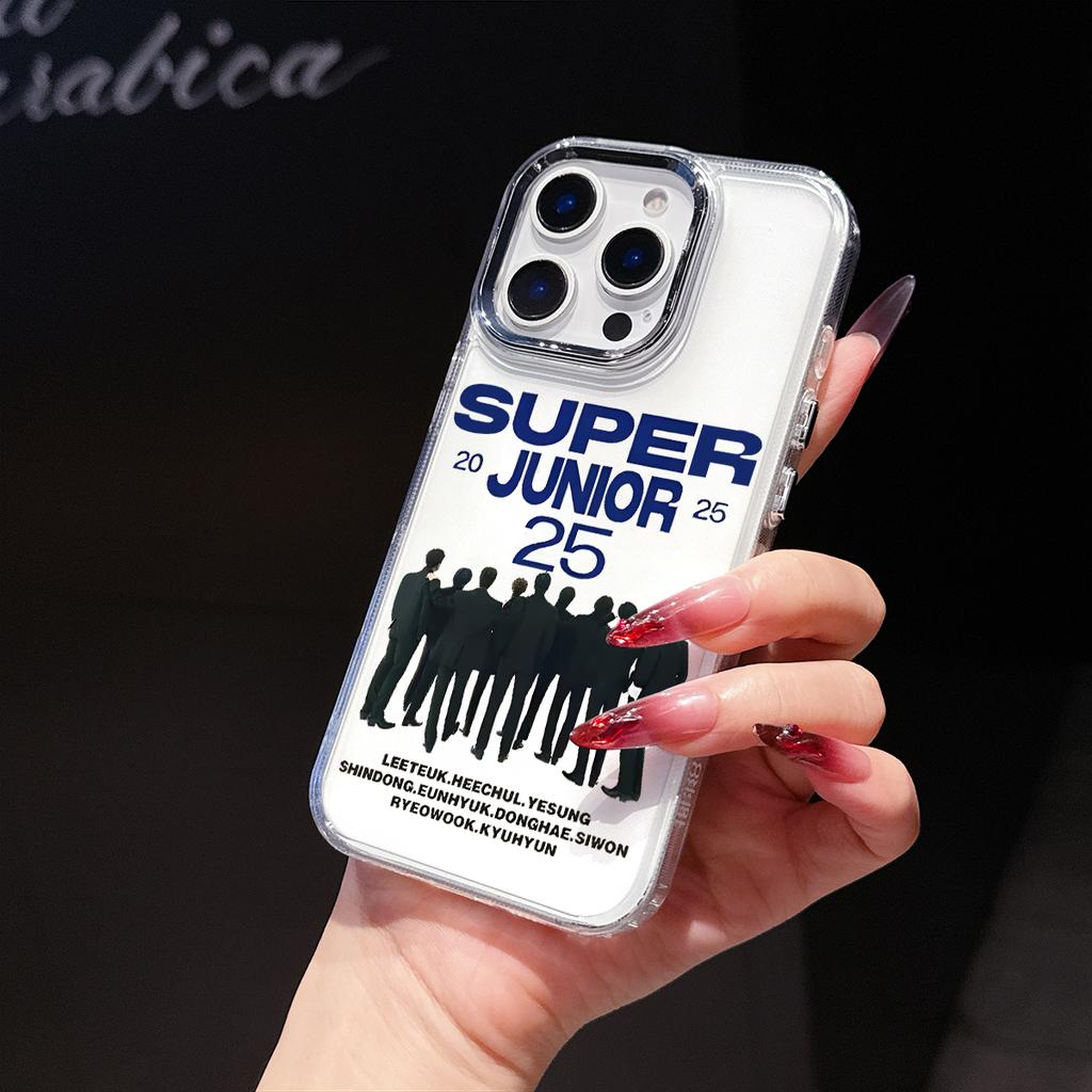 Super Junior 20th Anniversary Clear Phone Case for iPhone 17 16 15 14 13 12 Pro Max 11 XS XR X 8 7 Plus K-pop Gift for Fans