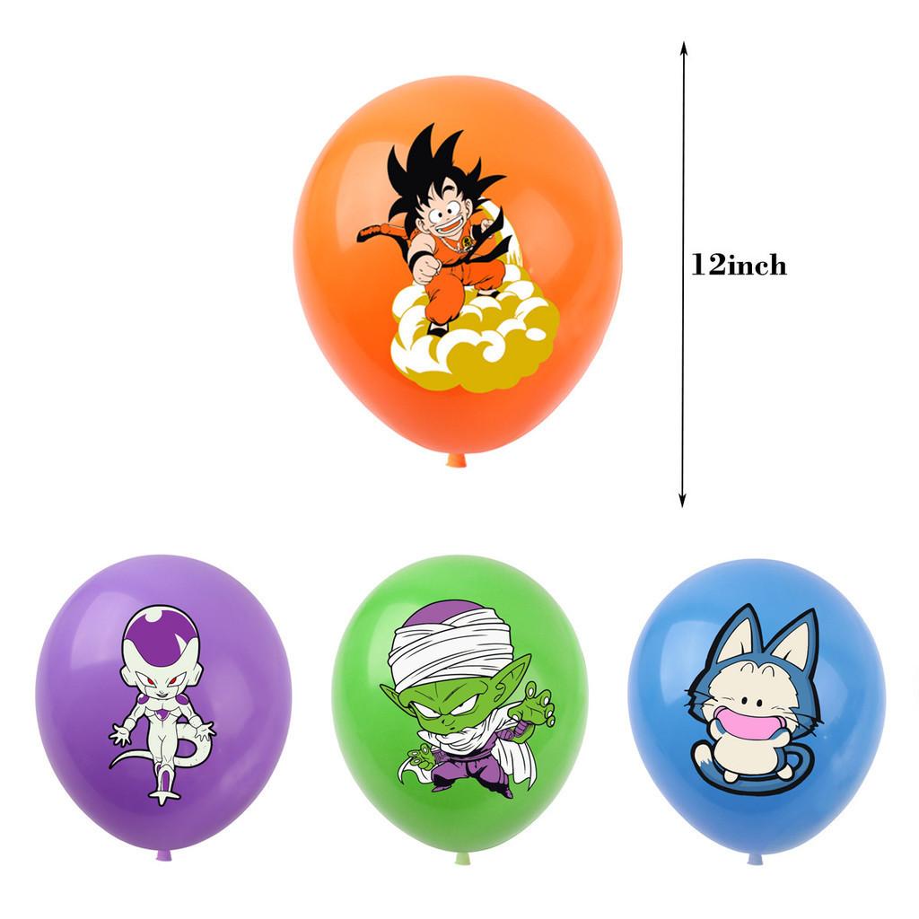 Ball Theme Birthday Party Decoration Sun Wukong Anime Spiral Cake Insert Pull Flag Aluminum Foil Balloon