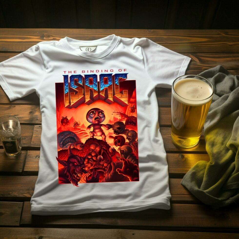 Binding of Isaac Unisex T-Shirt Referencing Indie Video Game Iconography Unisex T-Shirt XXXXL
