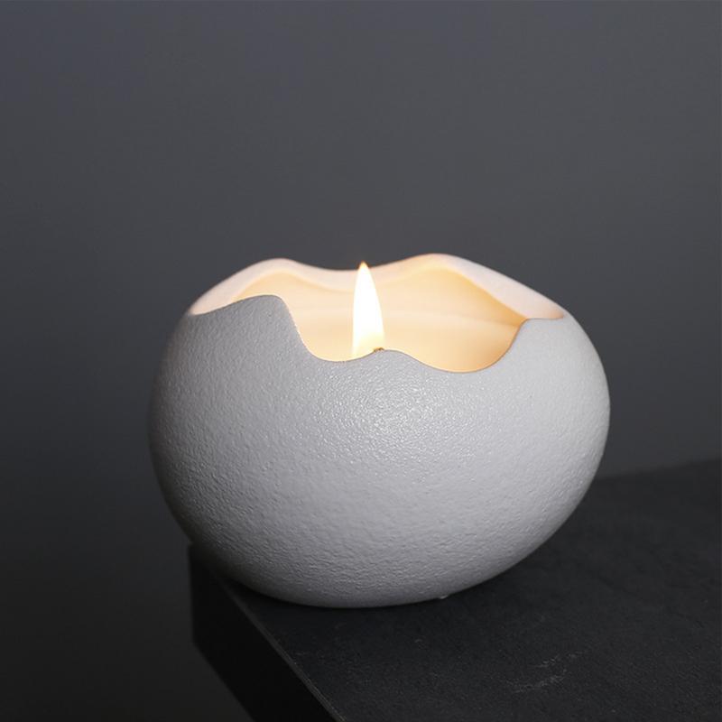 Tea Light Candle Holders Easter Egg-Scented Candle Holder Egg Shaped Ceramic Candlestick For Birthday Table Decorations