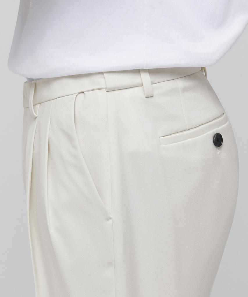 Musinsa Standard Lightweight Real Wide Hidden Banding Slacks [Cream]