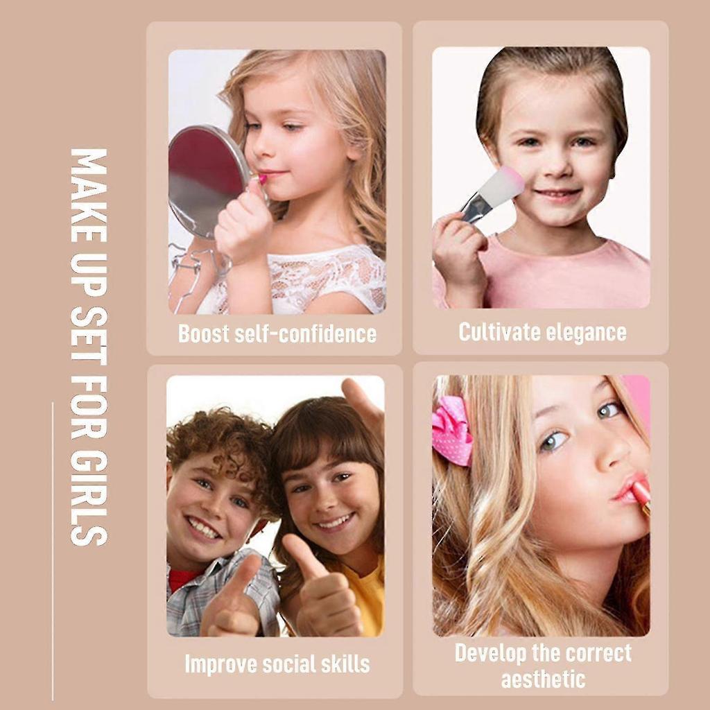 Mädchen Schminkspielzeug Simulation Lippenstift Lidschatten Rouge Plastik Thanksgiving Für Kinder Geburtstag Glückliches Geschenk Rollenspiel Set