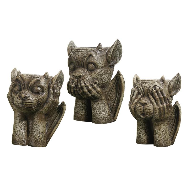 European Creative Relief Succulent Flower Pot Garden Courtyard Balcony Decoration Non-porous Resin Flower Pot