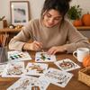 Halloween Painting Stencils for Crafts Pumpkin Witch DIY Templates
