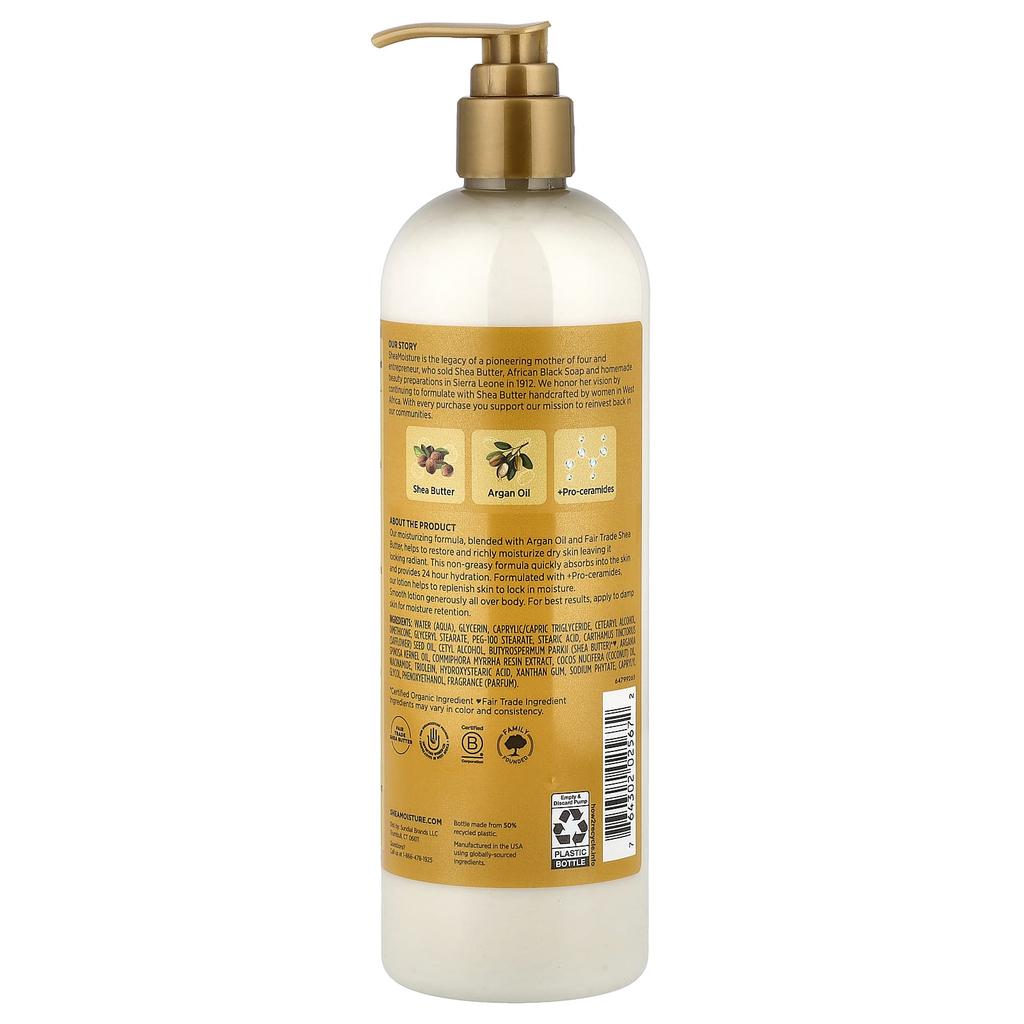 SheaMoisture Feuchtigkeitsspendende Körperlotion, Rohe Sheabutter, 473 ml (16 fl oz)