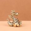Vintage Brass Chubby Dragon Miniature Statue Lucky Animal Decorative Figurines Home Decoration Ornaments Crafts