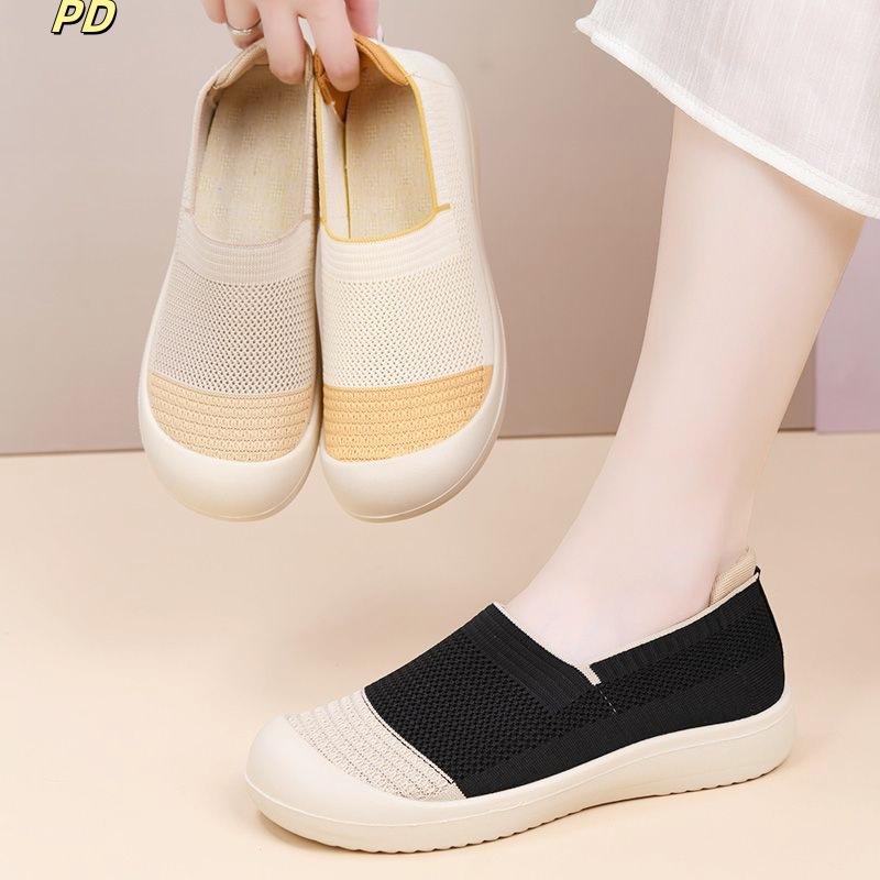 New breathable versatile and comfortable women's mesh shoes soft-soled casual walking shoes niche cloth shoes
