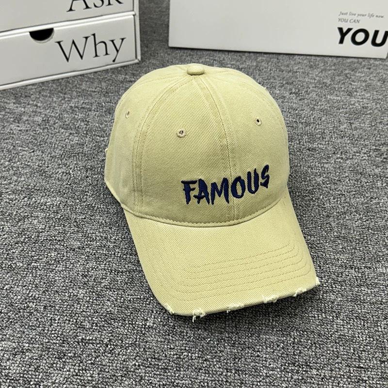 

25 early autumn new letter hole embroidery baseball cap women s big head circumference showing face small cap tide Head circumference 54-59CM хаки